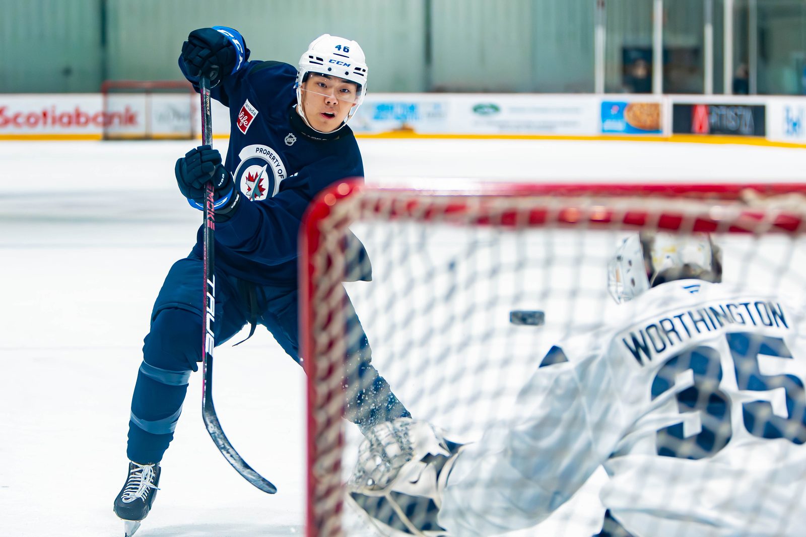 Hockey action photography